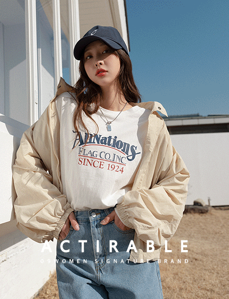 모링아 루즈핏 바람막이 점퍼 68802